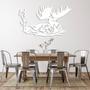 Laying Moose Metal Wall Art for Rustic Home Decor