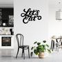 Personalized Lets Eat Metal Wall Art for Kitchen Decor