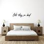 Lets Stay In Bed Metal Wall Art - Bedroom Wall Decor