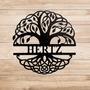 Customized Family Tree Monogram Metal Wall Art Sign Decor