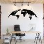 Elegant World Map Metal Wall Art for Travel Lovers