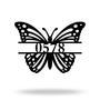 Personalized Butterfly Address Sign Outdoor Metal House Numbers