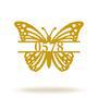 Personalized Butterfly Address Sign Outdoor Metal House Numbers