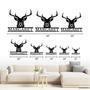 Personalized Deer Head Metal Sign - Custom Antler Wall Art