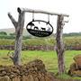 Personalized Farm Animals Metal Sign Featuring Cow, Horse, Dog