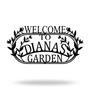 Personalized Hanging Metal Welcome Sign for Your Garden