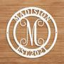 Personalized Custom Monogram Last Name Metal Wall Sign