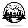 Personalized Elk Hunting Metal Name Sign - Custom Outdoor Decor