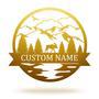 Personalized Elk Hunting Metal Name Sign - Custom Outdoor Decor