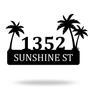 Personalized Palm Tree Metal Address Sign for House Plaque