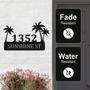 Personalized Palm Tree Metal Address Sign for House Plaque