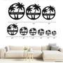 Personalized Palm Trees Metal Monogram Sign for Beach House Decor