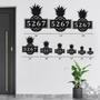 Personalized Pineapple Metal Address Sign with House Numbers