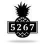 Personalized Pineapple Metal Address Sign with House Numbers