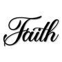 Faith Word Metal Wall Art Decor for Kitchen and Dining Room