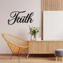 Faith Word Metal Wall Art Decor for Kitchen and Dining Room