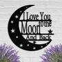 I Love You To The Moon And Back Creative Metal Wall Art Decoration