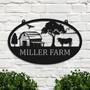 Custom Cow Name Metal Monogram Sign for Farmhouse Decoration