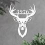 Custom Deer Head Metal Address Sign for Home Numbers