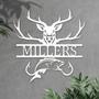 Custom Deer Hunting and Fishing Metal Sign for Home Decor