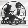 Custom Halloween Metal Sign with Witch and Owl for Home Décor