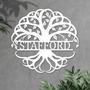 Custom Tree Of Life Monogram Metal Wall Decor for Home