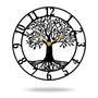 Tree of Life Metal Wall Clock Decor for Home