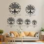 Tree of Life Metal Wall Clock Decor for Home