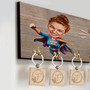 Super Mom Caricature Family Key Holder for Home Decor, Perfect Gifts for Mother's Day