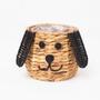 Animal Shaped Wicker Basket Planter for Indoor Decor