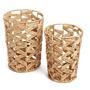 Braided Water Hyacinth Waste Paper Basket for Eco-Friendly Storage