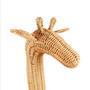 Cute Handwoven Giraffe Head Wicker Basket for Kids