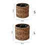 Hand-Woven Rattan Flower Basket for Rustic Home Decor