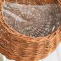 Hand Woven Wicker Hanging Basket for Outdoor Plant Decor