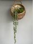 Hand Woven Wicker Hanging Basket for Outdoor Plant Decor