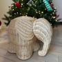 Handcrafted Wicker Elephant Storage Basket for Kids and Babies