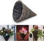 Handmade Cone Rattan Wall Planter Basket with Plastic Liner