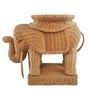 Handmade Rattan Elephant Stool Eco-Friendly Antique Design