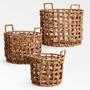 Highly Sought-After Natural Water Hyacinth Storage Basket for Home