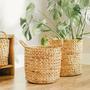 Multifunctional Woven Straw Storage Basket for Home Decor