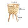 Natural Bamboo Woven Flower Basket for Living Room Decor