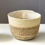 Natural Seagrass Flower Basket for Indoor and Outdoor Use