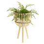 Natural Woven Rattan Basket for Flower Pots and Home Decoration