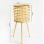 Nordic Style Woven Bamboo Flower Basket for Interior Decoration