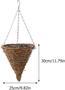 Outdoor Hanging Basket for Plants - Cone Shaped Wicker Pot