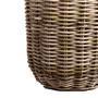 Oval Rattan Basket in Natural Gray for Home Storage