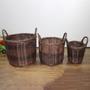 Round Collapsible Wicker Basket for Decorative Storage