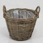 Stylish Grey Rattan Wicker Basket for Home Storage