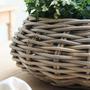 Vintage Handmade Wicker Flower Planter for Indoor Home Decoration