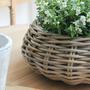 Vintage Handmade Wicker Flower Planter for Indoor Home Decoration